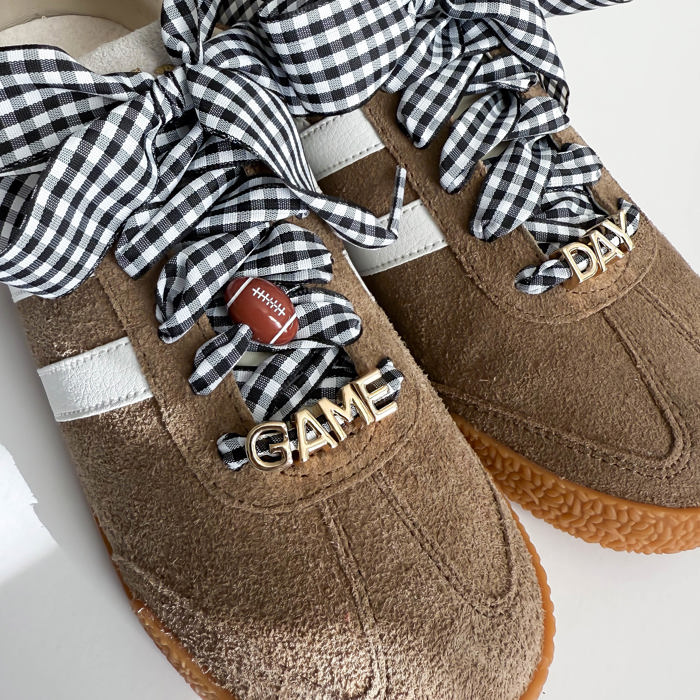 Game Day Gingham Sneaker Lace Charm Set – Gameday