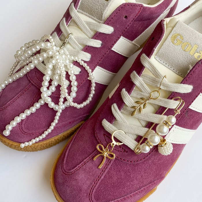 Pearl & Gold Sneaker Charm Pack – Decorative Shoe Accessories | Leo + Lee Studio