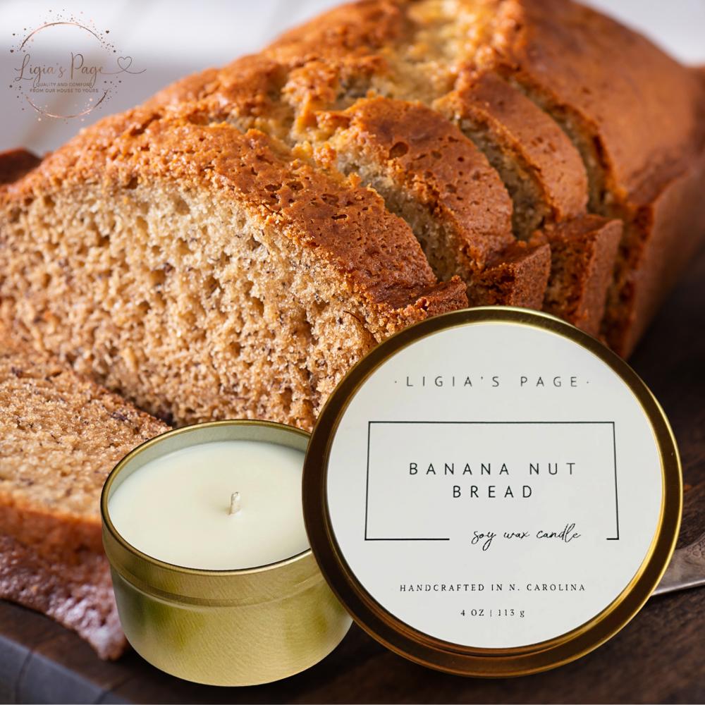 Banana Nut Bread Handcrafted Soy Candle - 4 oz.