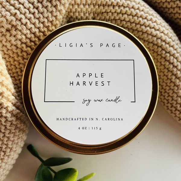 Apple Harvest Handcrafted Candle - 4 oz.