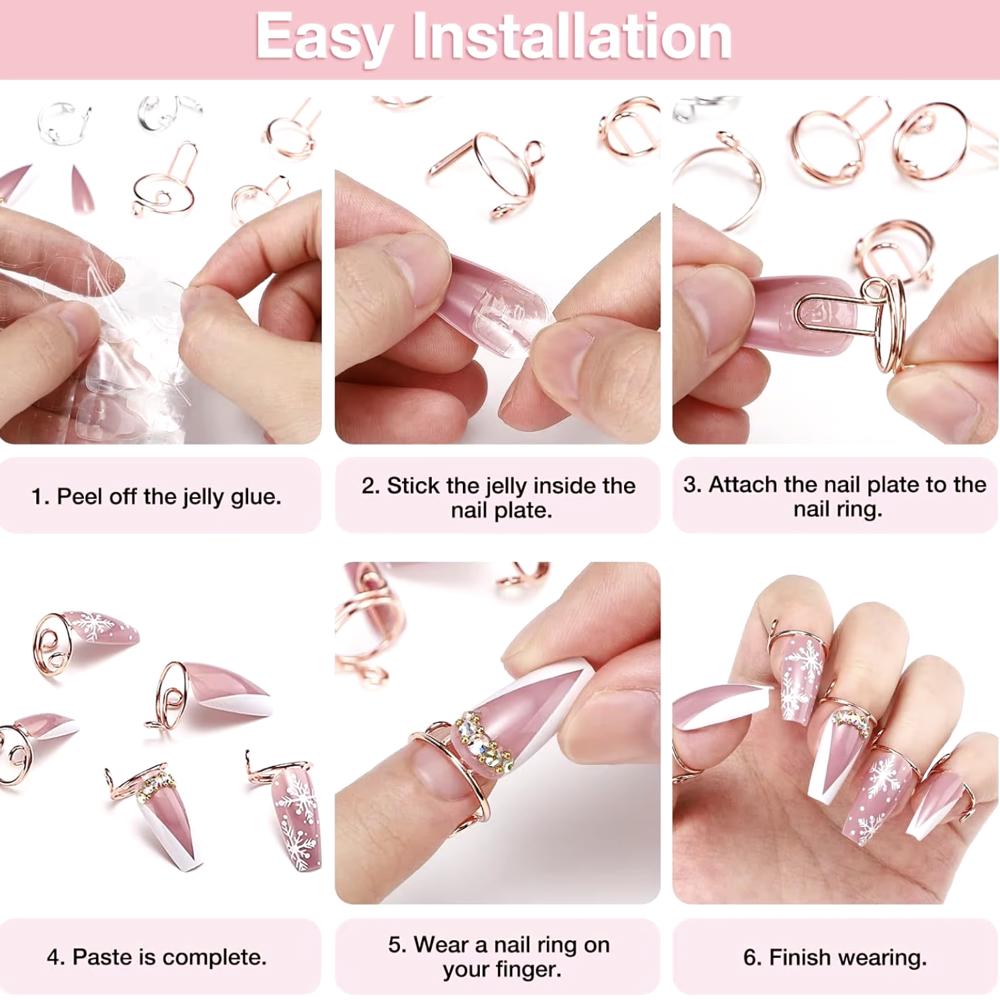 10-Piece of Thin Nail Rings – Trendy Fingertip Protectors