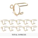 Gold 10-Piece of Thin Nail Rings – Trendy Fingertip Protectors