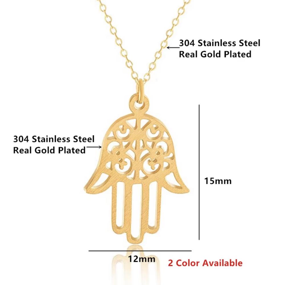 Hamsa Hand Pendant Necklace - Arabic Soy Luna Design