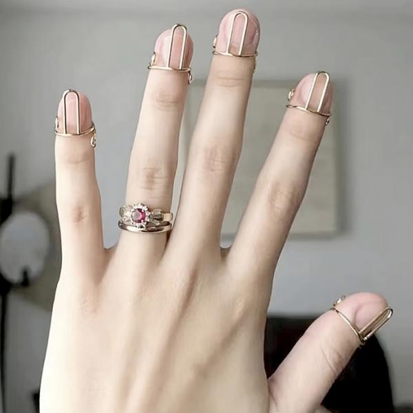 10-Piece of Thin Nail Rings – Trendy Fingertip Protectors