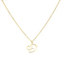 D Personalized Initial Heart Necklace - Gold Elegance & Style