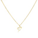 I Personalized Initial Heart Necklace - Gold Elegance & Style