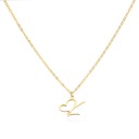 K Personalized Initial Heart Necklace - Gold Elegance & Style