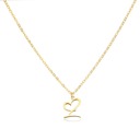 L Personalized Initial Heart Necklace - Gold Elegance & Style