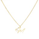 M Personalized Initial Heart Necklace - Gold Elegance & Style