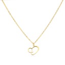 O Personalized Initial Heart Necklace - Gold Elegance & Style