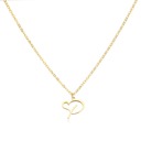 P Personalized Initial Heart Necklace - Gold Elegance & Style