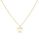 Q Personalized Initial Heart Necklace - Gold Elegance & Style