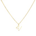 V Personalized Initial Heart Necklace - Gold Elegance & Style