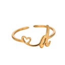 D Exquisite Initial Heart Ring - Premium & Effortless Style