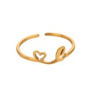 E Exquisite Initial Heart Ring - Premium & Effortless Style