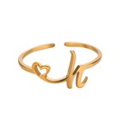 H Exquisite Initial Heart Ring - Premium & Effortless Style