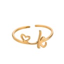 K Exquisite Initial Heart Ring - Premium & Effortless Style