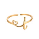 L Exquisite Initial Heart Ring - Premium & Effortless Style