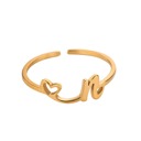 N Exquisite Initial Heart Ring - Premium & Effortless Style