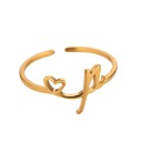 P Exquisite Initial Heart Ring - Premium & Effortless Style