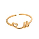 U Exquisite Initial Heart Ring - Premium & Effortless Style