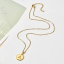  Personalized Gold Initial Necklace - Sparkling Zircon