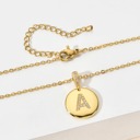  Personalized Gold Initial Necklace - Sparkling Zircon