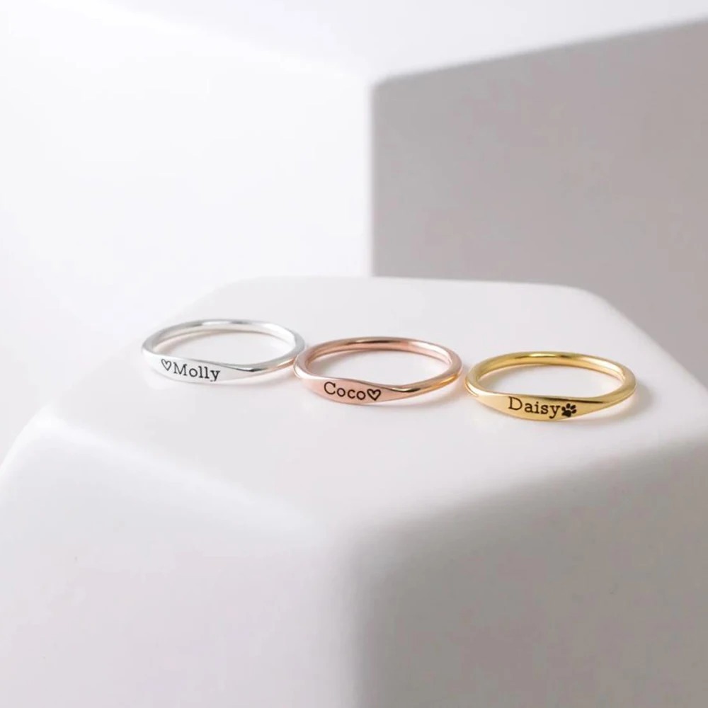 Custom Engraved Name Rings - Uniquely Yours