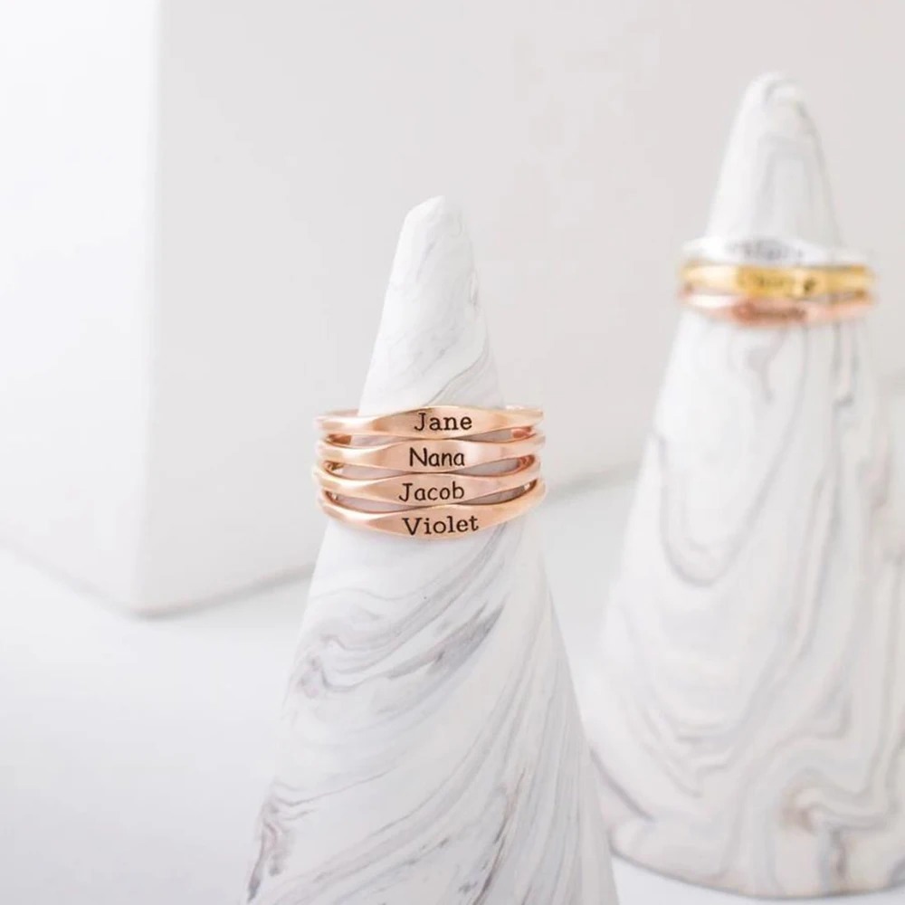 Custom Engraved Name Rings - Uniquely Yours