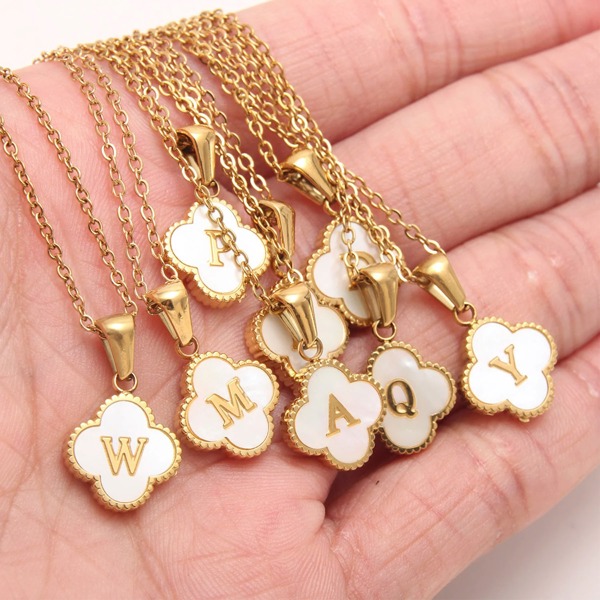 Personalized Clover Initial Necklace - Chic & Stylish