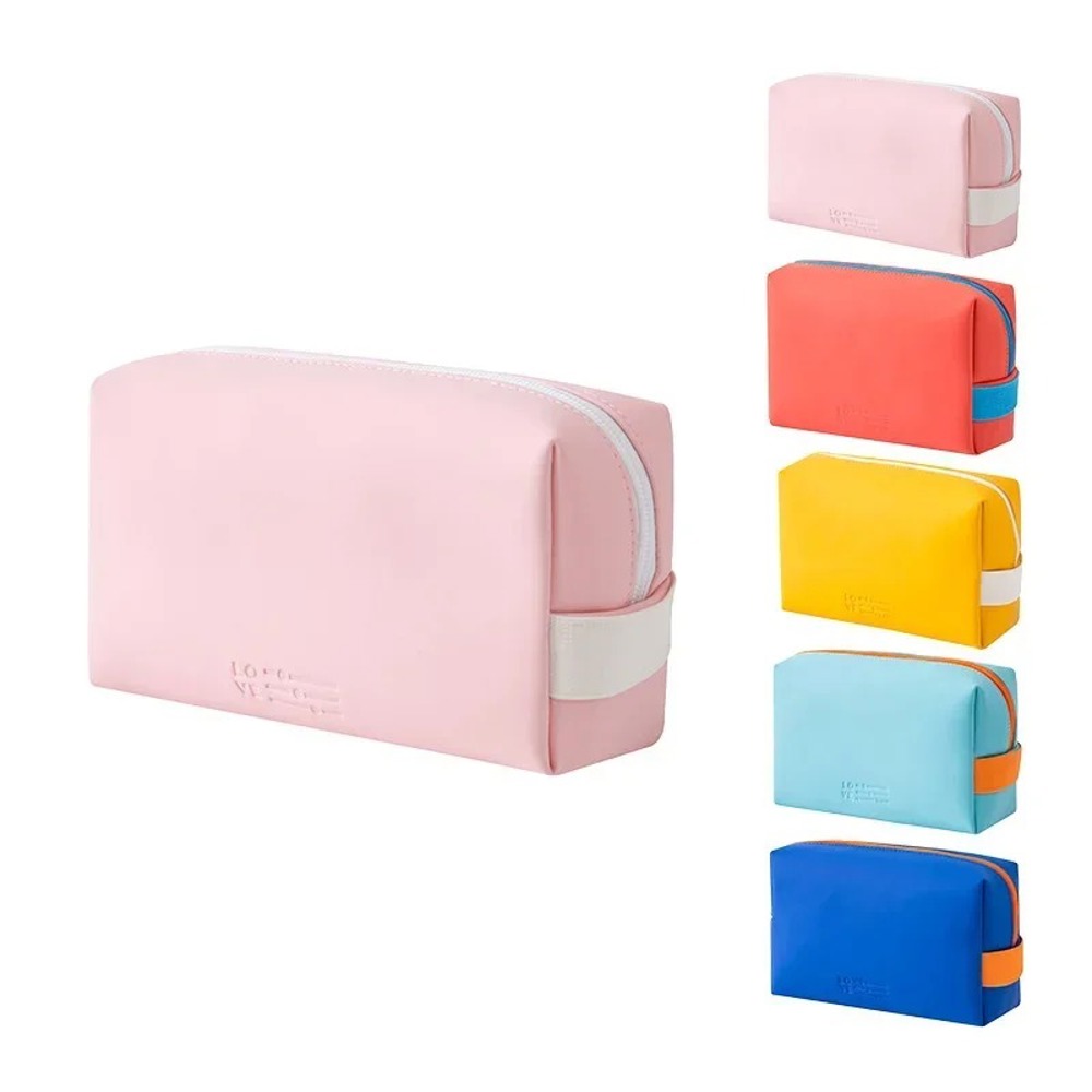 Trendy Candy-  Colored Waterproof Makeup Bag