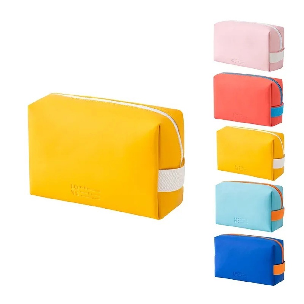 Trendy Candy-  Colored Waterproof Makeup Bag