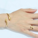 Gold Elegant Love Hug Couple Ring & Bracelet - Trendy & Durable