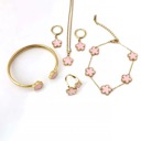 Pink Elegant Clover Jewelry Set - Premium Stainless Steel