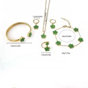 Green Elegant Clover Jewelry Set - Premium Stainless Steel