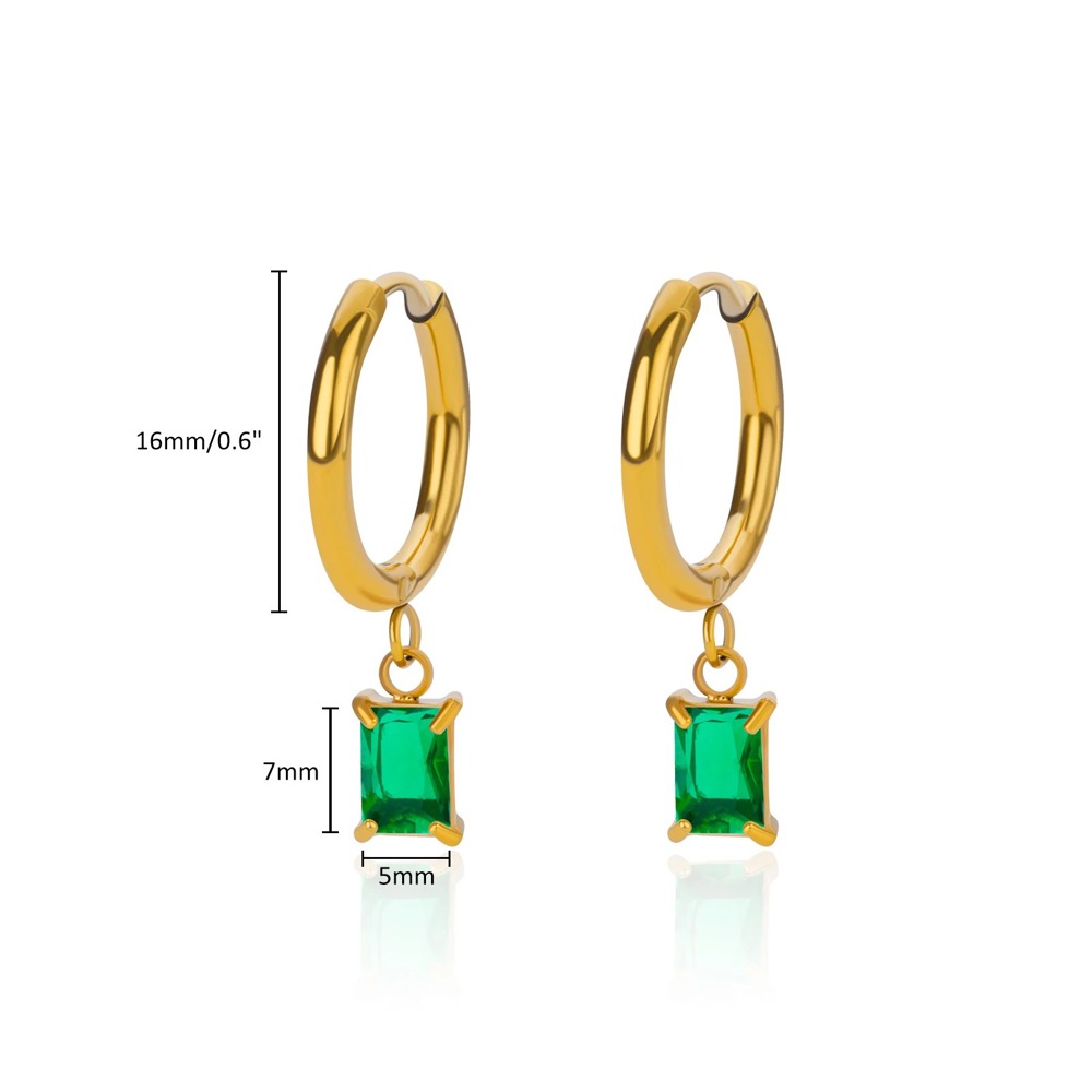 Trendy Zircon Hoop Earrings - Vintage Chic Style