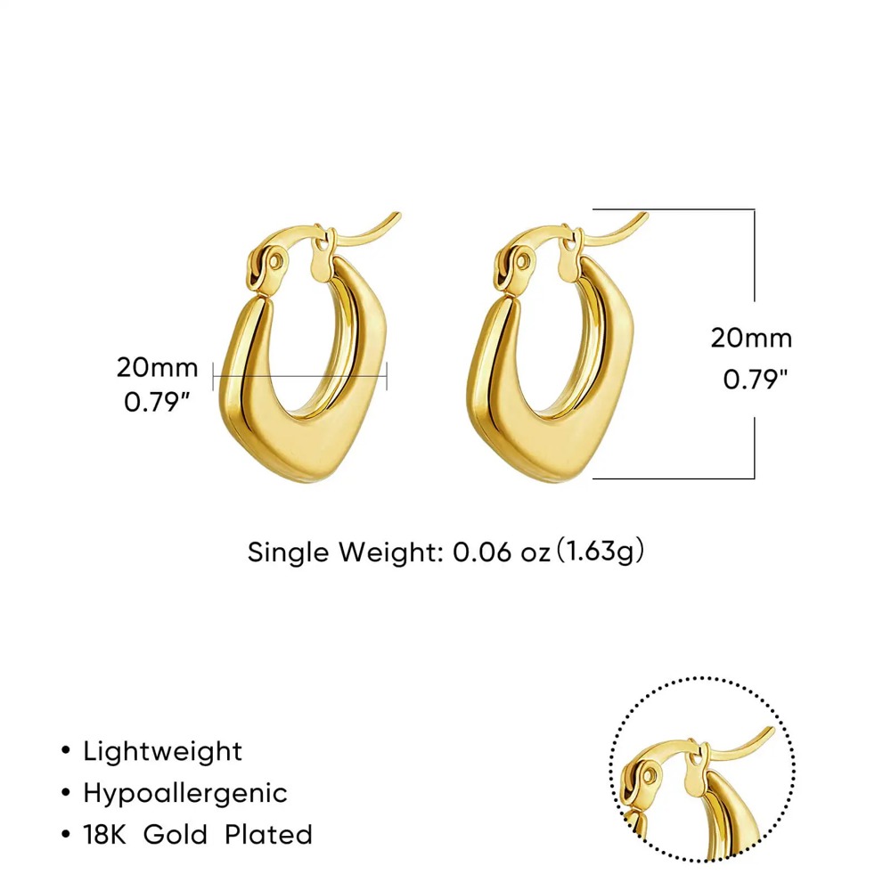 Gold Plated Hoop Earrings - Simple Elegance, Premium Style