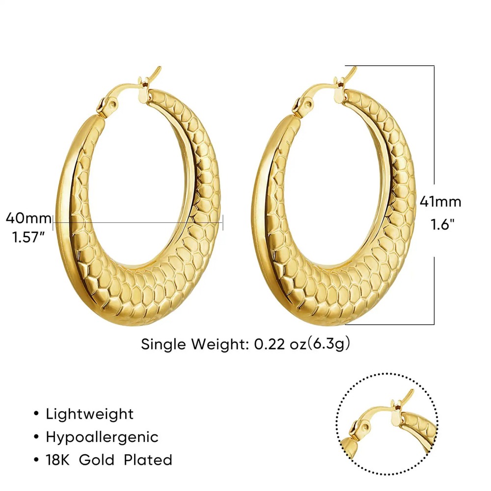 Gold Plated Hoop Earrings - Simple Elegance, Premium Style