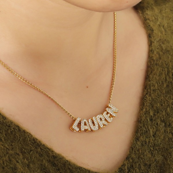 Personalized Bubble Letter Necklace - Trendy & Elegant