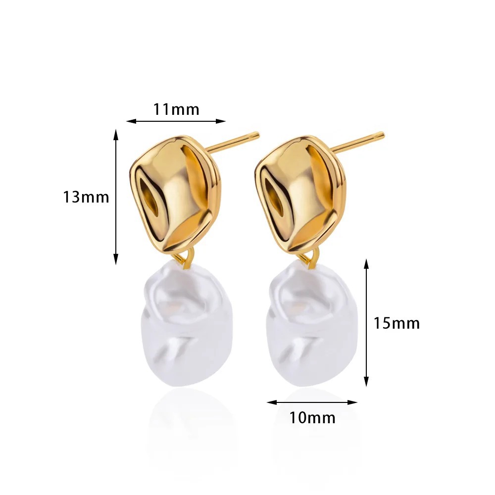 Trending Zircon Pearl Earrings - Luxurious Gold Drop Earrings