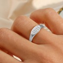 Silver 6 11:11 Angel Number Signet Ring - Trendy & Spiritual Style