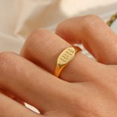 Gold 6 11:11 Angel Number Signet Ring - Trendy & Spiritual Style