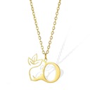 O Personalized Gold Floral Initial Necklace