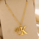  Personalized Gold Floral Initial Necklace