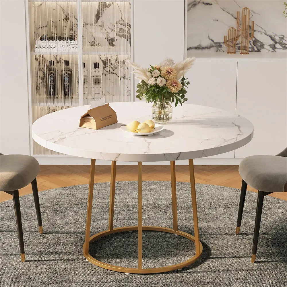 Round Marble Dining Table - Modern Style for Your Home