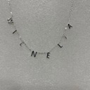 Silver Custom Name Gold Necklace - Personalized Letter Chain