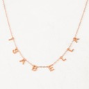 Rose Gold Custom Name Gold Necklace - Personalized Letter Chain