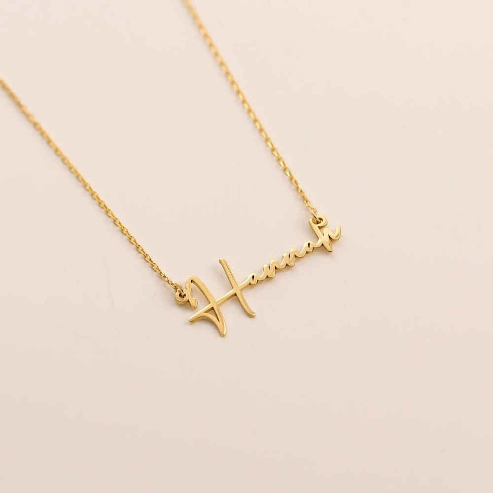 Personalized Pacifico Name Necklace - Elegant Gold Finish