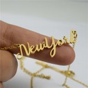 NY Elegant Script State Initial Necklace - Premium & Timeless