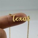 TX Elegant Script State Initial Necklace - Premium & Timeless